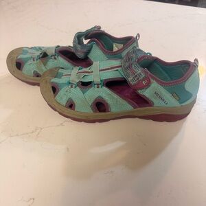 Merrell Women’s Hiking Water Sandals Turquoise Purple Closed Toe Size 5W